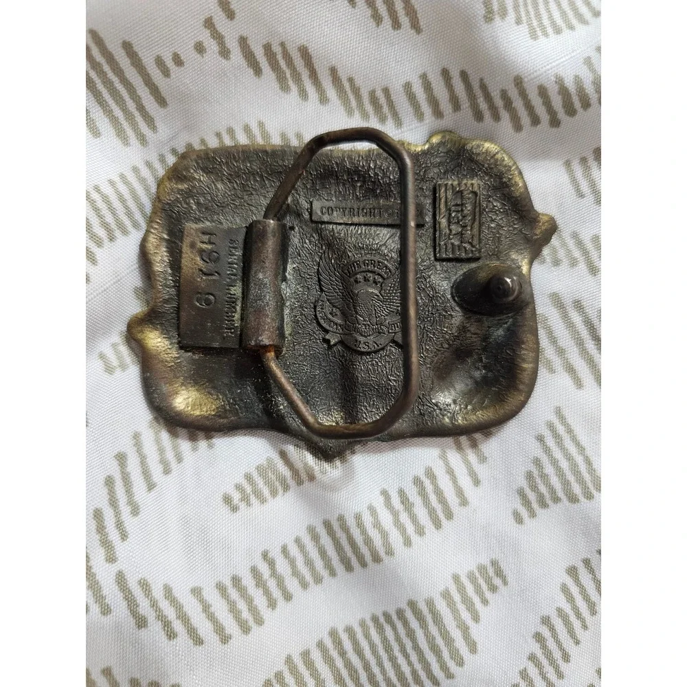 Vintage 1982 Great American Buckle Co Country Music Belt Buckle H919 USA Made